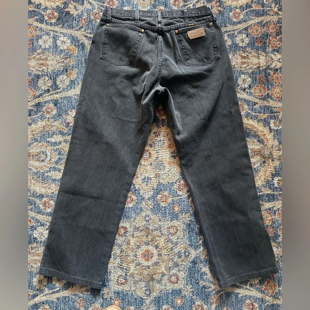 Wrangler vintage men’s black denim cowboy cut jeans size 34x36